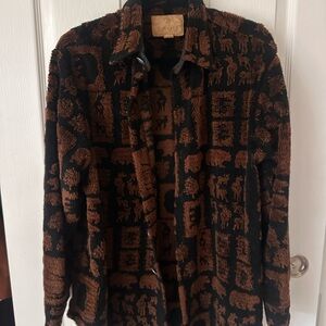 Vintage Barn Fly Fleece Jacket- Bears- Western- Outdoorsy